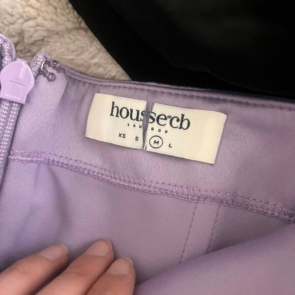 Lavender Feather-Trim Midi Dress - Picture 5 of 7